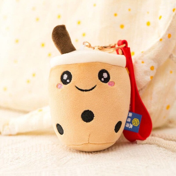Boba Keychains 3pcs set Cute Cup Shape Plushies Adorable - Picture 3 of 8